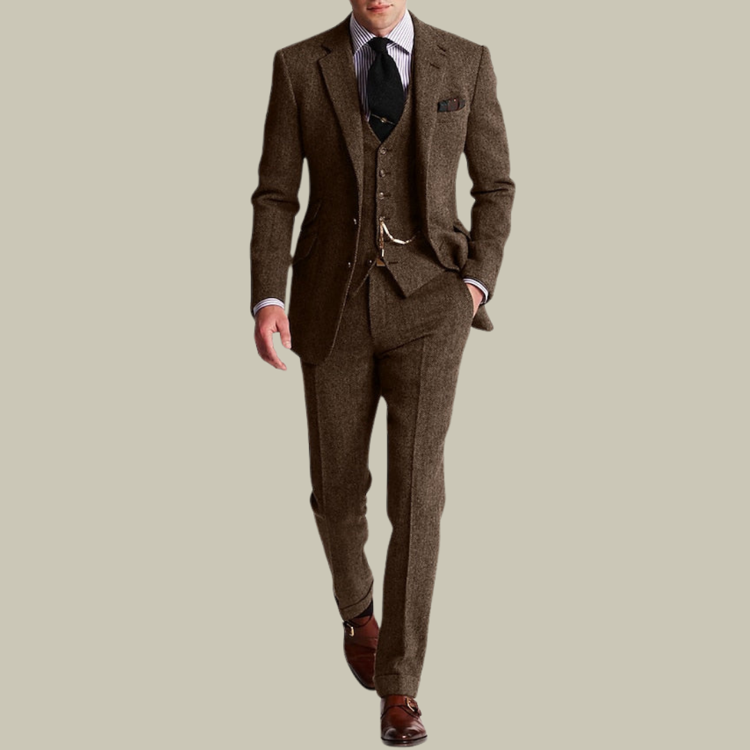 Lux & Classy • Men's Timeless Tweed 3-piece Suit