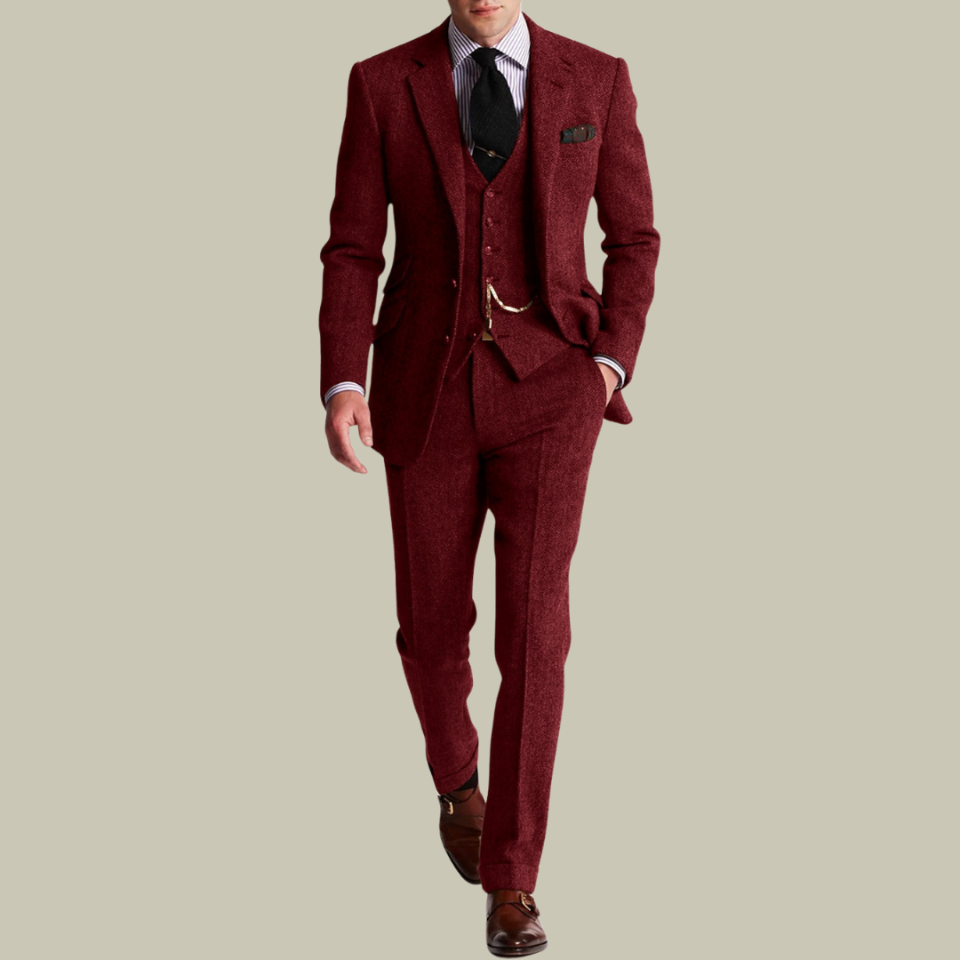 Lux & Classy • Men's Timeless Tweed 3-piece Suit