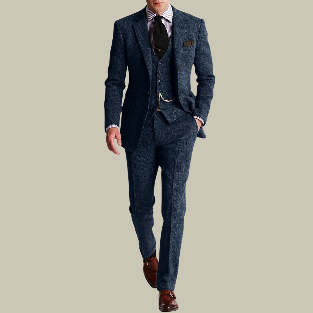 Lux & Classy • Men's Timeless Tweed 3-piece Suit