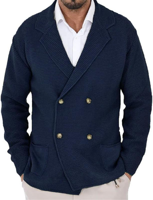 Doppelreihige Strickjacke