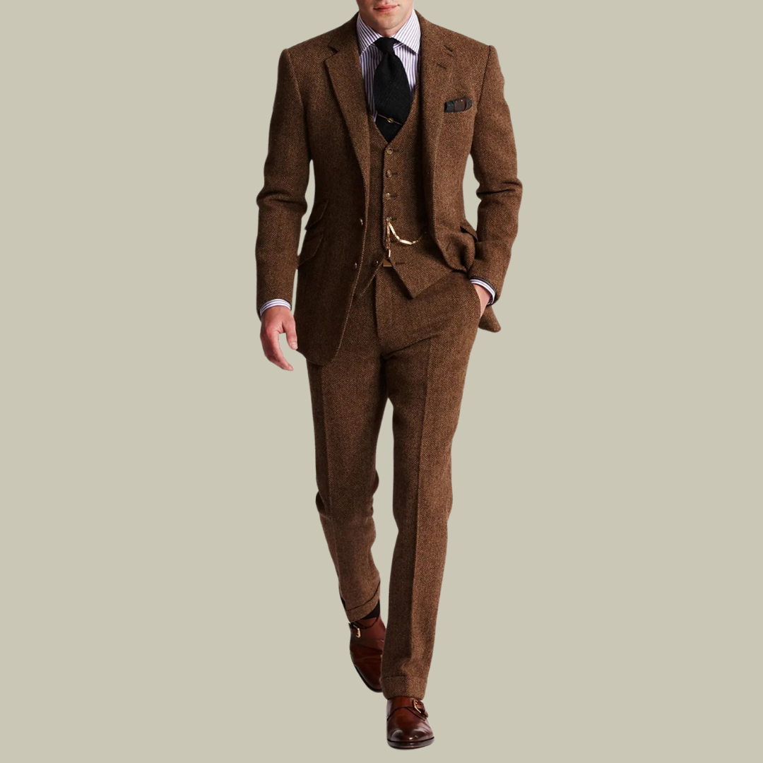 Lux & Classy • Men's Timeless Tweed 3-piece Suit