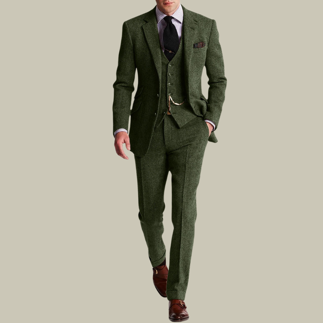 Lux & Classy • Men's Timeless Tweed 3-piece Suit