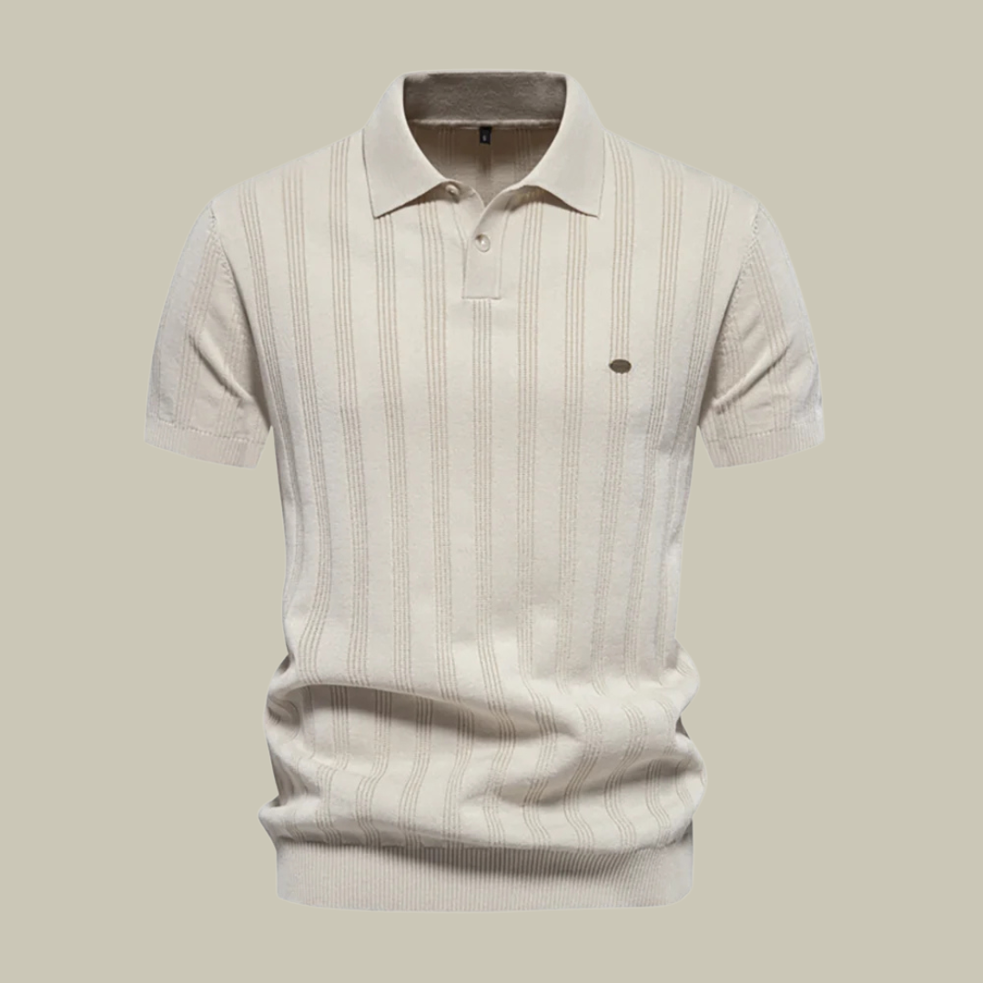 Lux & Classy • Men's Casual Ribbed Knitted Polo Shirt