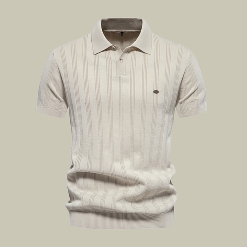 Lux & Classy • Men's Casual Ribbed Knitted Polo Shirt