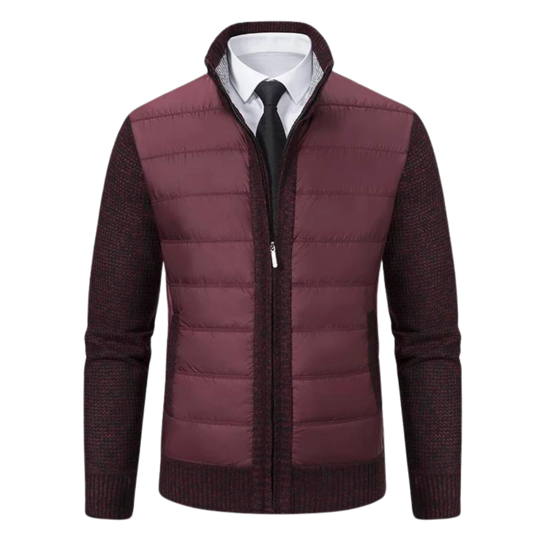 Gepolsterte Strickjacke für Herren