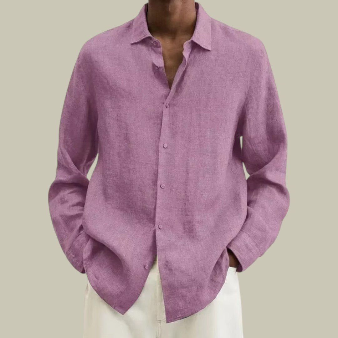 Lux & Classy • Men's Casual Longsleeve Linen Shirt