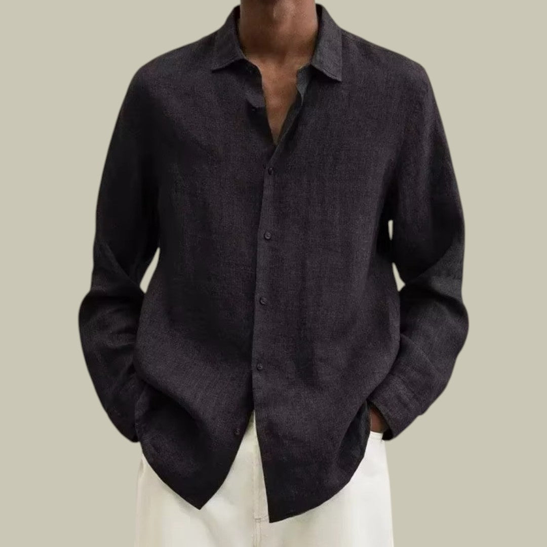 Lux & Classy • Men's Casual Longsleeve Linen Shirt