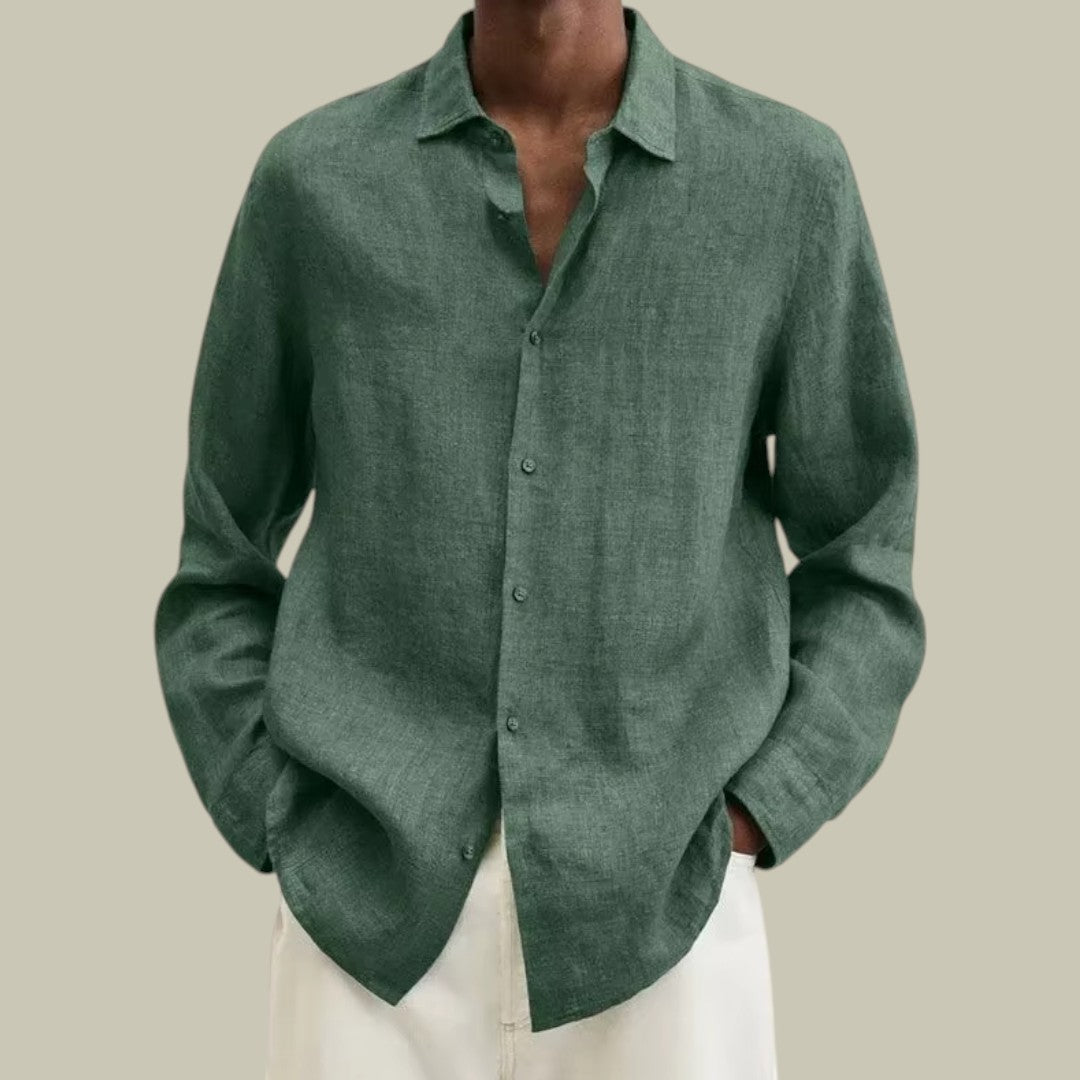 Lux & Classy • Men's Casual Longsleeve Linen Shirt