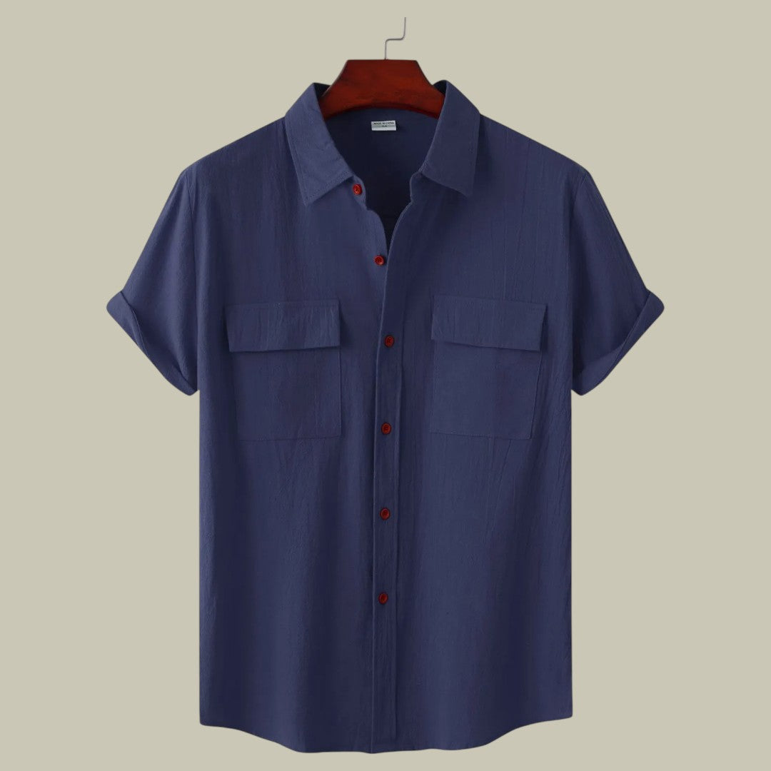 Lux & Classy • Men's Casual Linen Short-Sleeved Shirt
