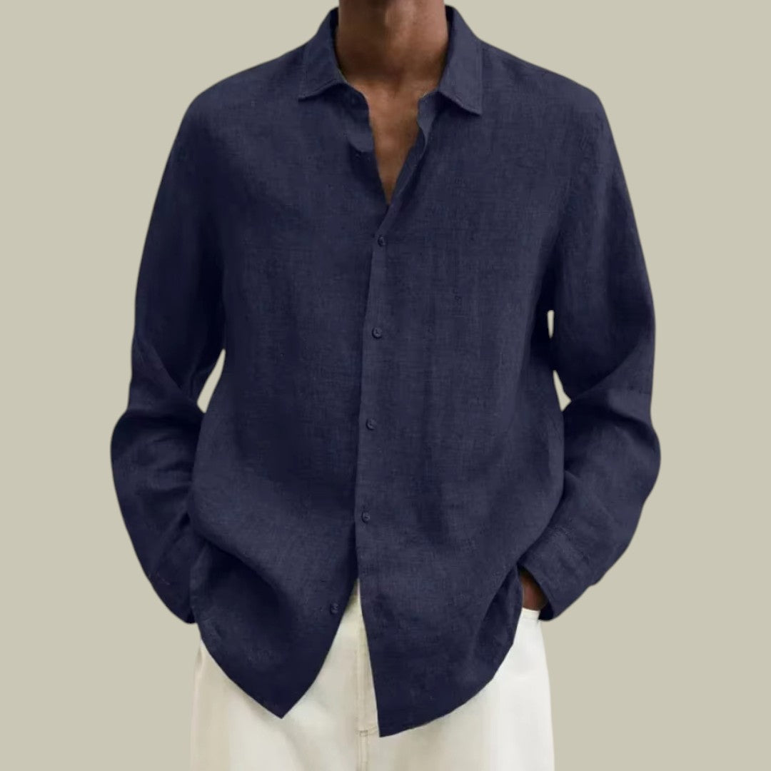 Lux & Classy • Men's Casual Longsleeve Linen Shirt