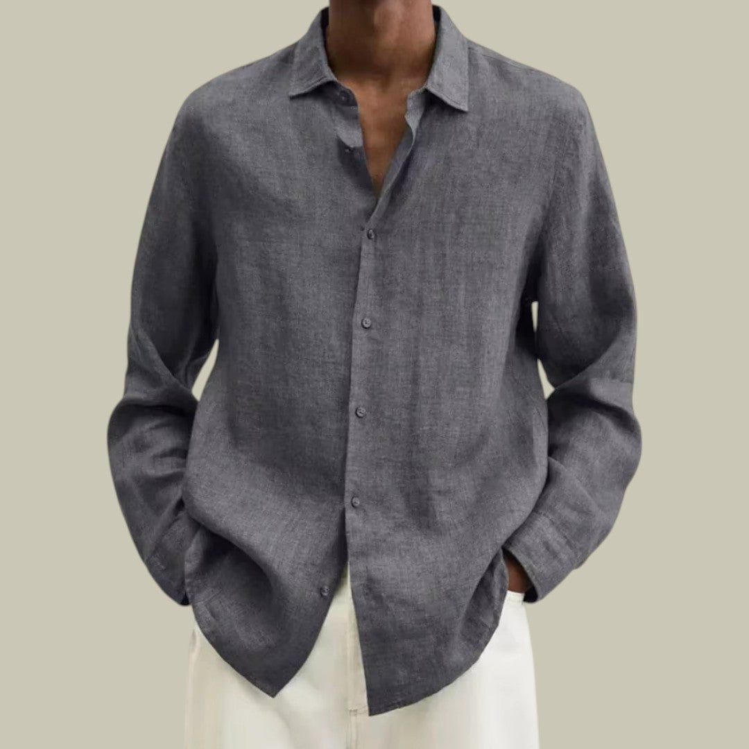 Lux & Classy • Men's Casual Longsleeve Linen Shirt