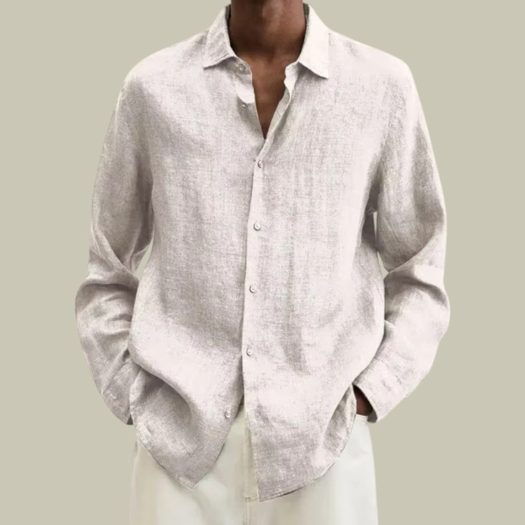 Lux & Classy • Men's Casual Longsleeve Linen Shirt