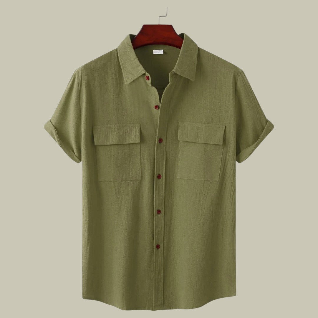 Lux & Classy • Men's Casual Linen Short-Sleeved Shirt