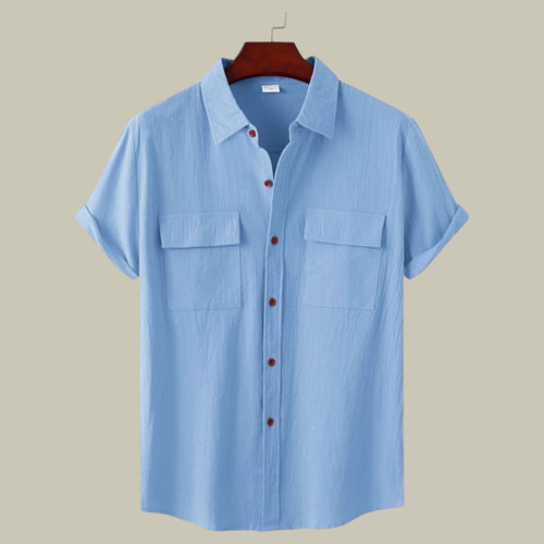 Lux & Classy • Men's Casual Linen Short-Sleeved Shirt