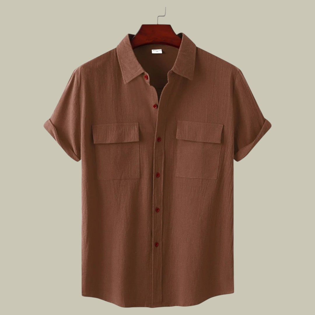Lux & Classy • Men's Casual Linen Short-Sleeved Shirt