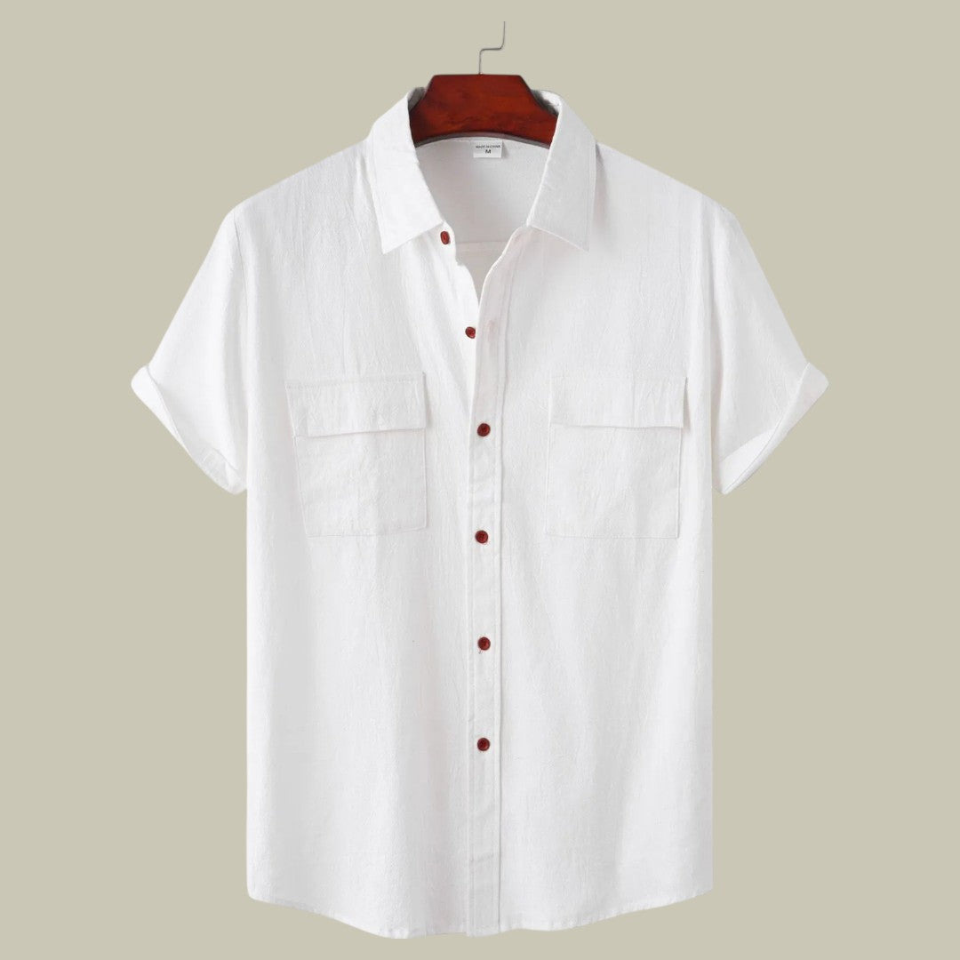 Lux & Classy • Men's Casual Linen Short-Sleeved Shirt