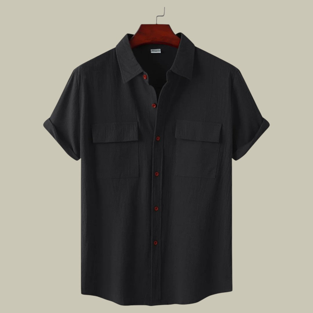 Lux & Classy • Men's Casual Linen Short-Sleeved Shirt