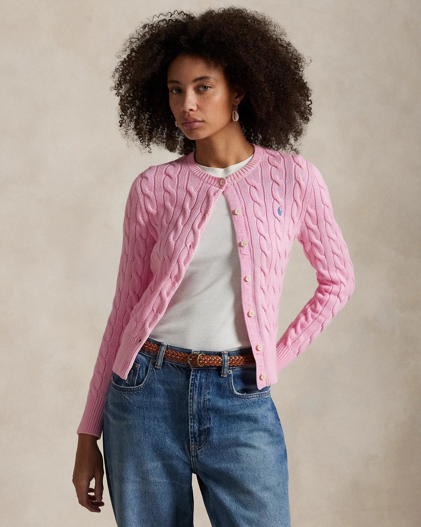 RL Cardigan | Braided Cotton Knit