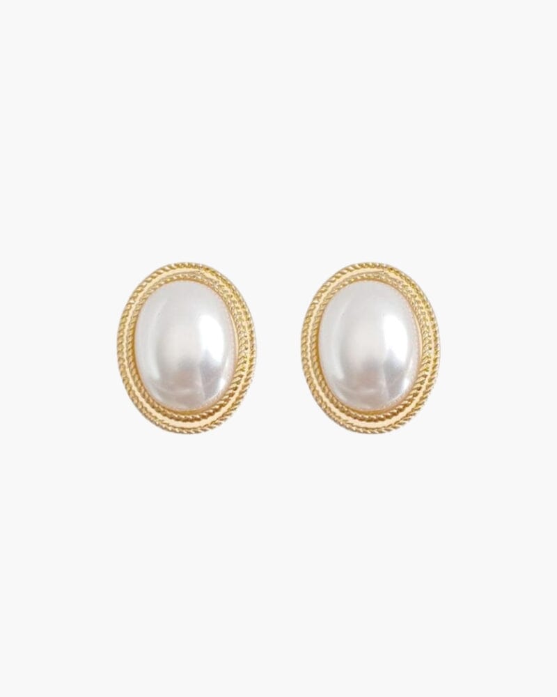 Radiance Oval Pearl Studs