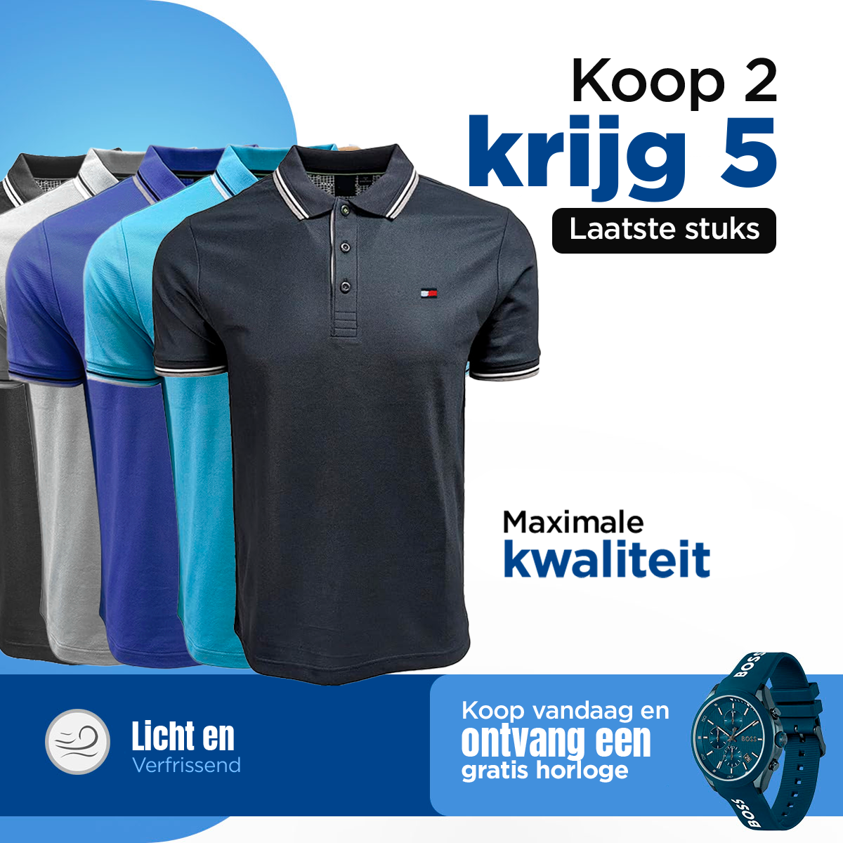 KIT POLO TOMMY SHIRTS [KOOP 2 EN KRIJG ER 5] + KIJK