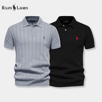 [BUY 1 GET 2] Textured Knit Polo – Professional Line by RL + Free Watch (2-Pack)