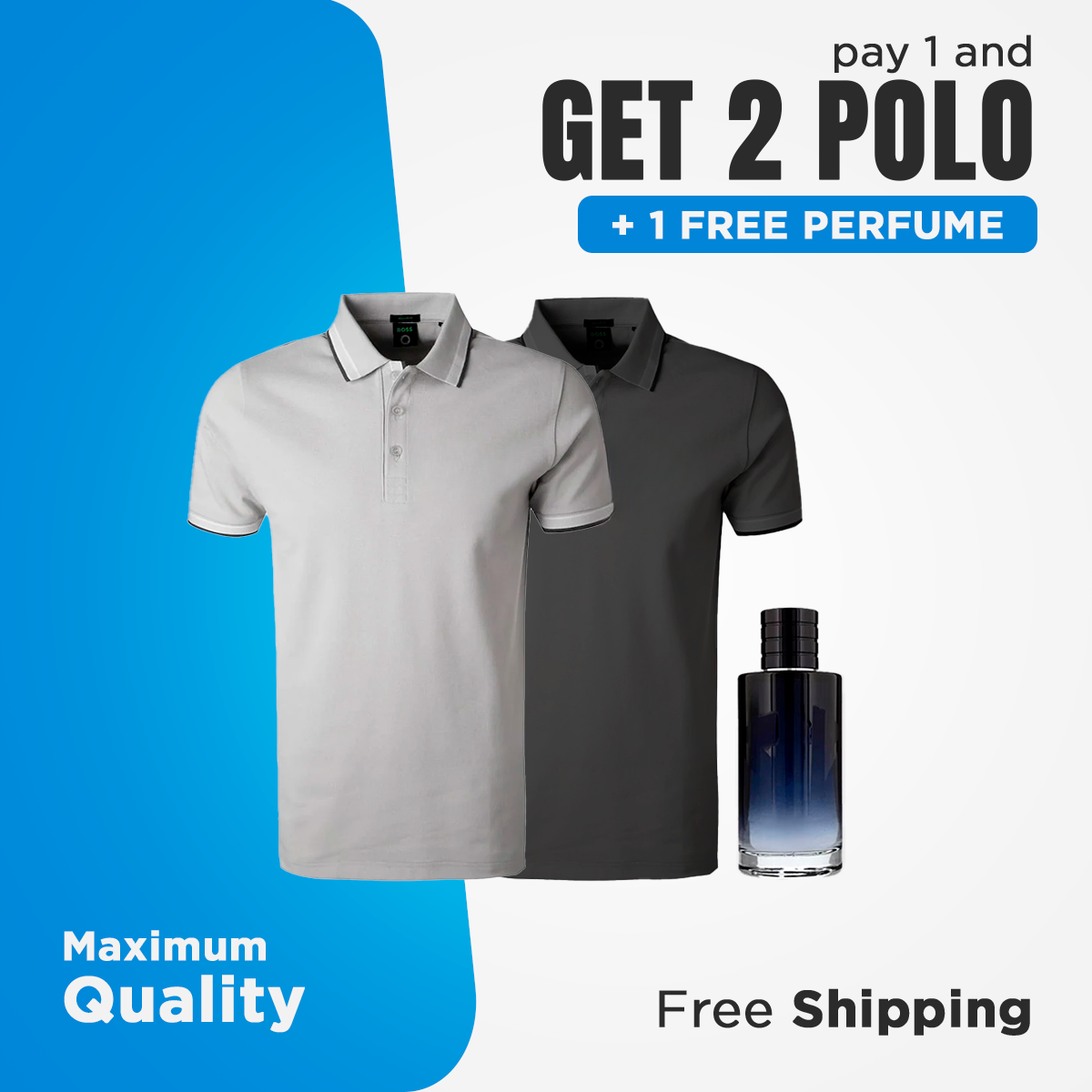 POLO TSHIRT [BUY 1 AND GET 2] + 1 PERFUME