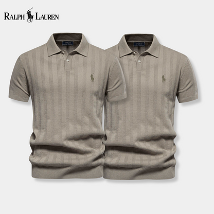 [BUY 1 GET 2] Textured Knit Polo – Professional Line by RL + Free Watch (2-Pack)