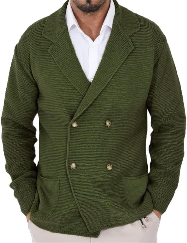 Doppelreihige Strickjacke