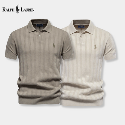 [BUY 1 GET 2] Textured Knit Polo – Professional Line by RL + Free Watch (2-Pack)