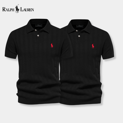[BUY 1 GET 2] Textured Knit Polo – Professional Line by RL + Free Watch (2-Pack)