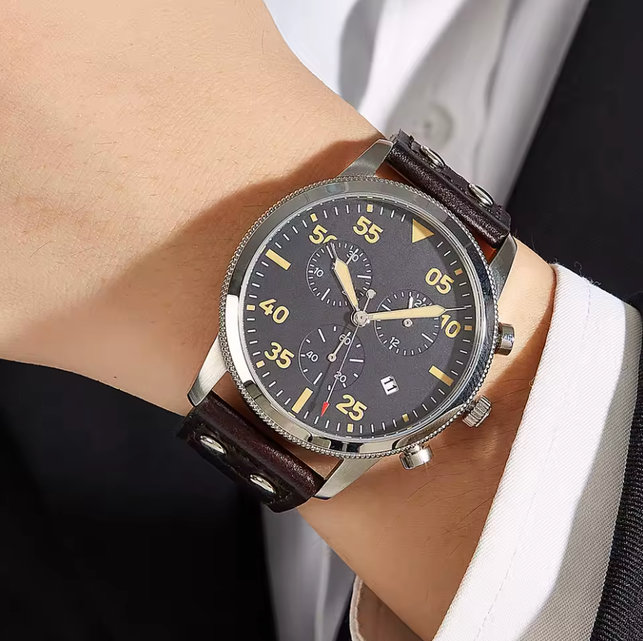 Tévar AeroChron 42 – Precision Pilot’s Chronograph with 24-Hour Function