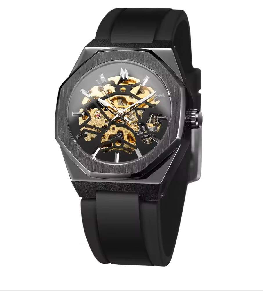 Tévar Octane Skeleton – Bold Octagonal Design with Automatic Precision