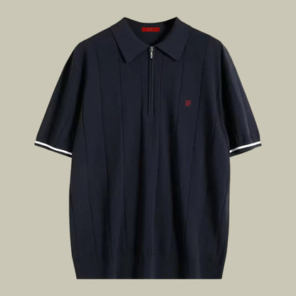 Lux & Classy  • Men's Ribbed Knit Polo Shirt