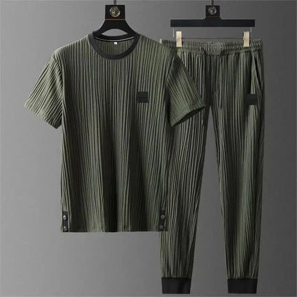 Milano Ribbed Lounge T-Shirt & Pants Set