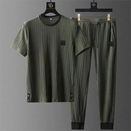 Milano Ribbed Lounge T-Shirt & Pants Set