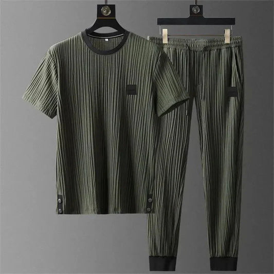 Milano Ribbed Lounge T-Shirt & Pants Set