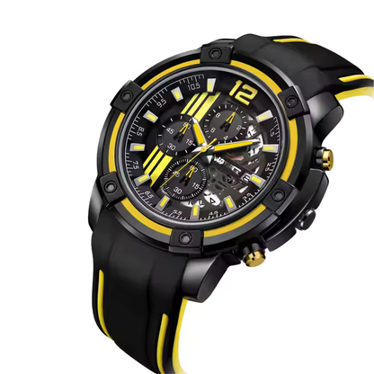 Tévar ChronoSport 2097 – Precision Quartz, Rubber Strap, Chronograph & Calendar