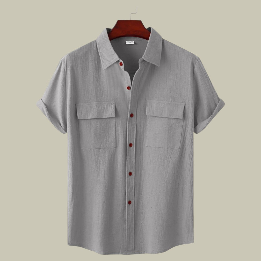 Lux & Classy  • Men's Casual Linen Short-Sleeved Shirt
