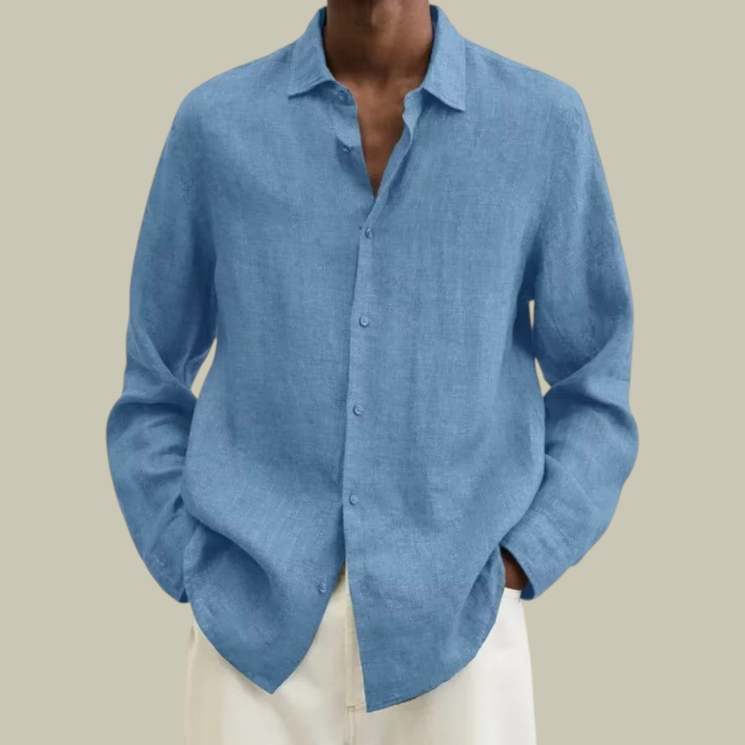 Lux & Classy  • Men's Casual Longsleeve Linen Shirt
