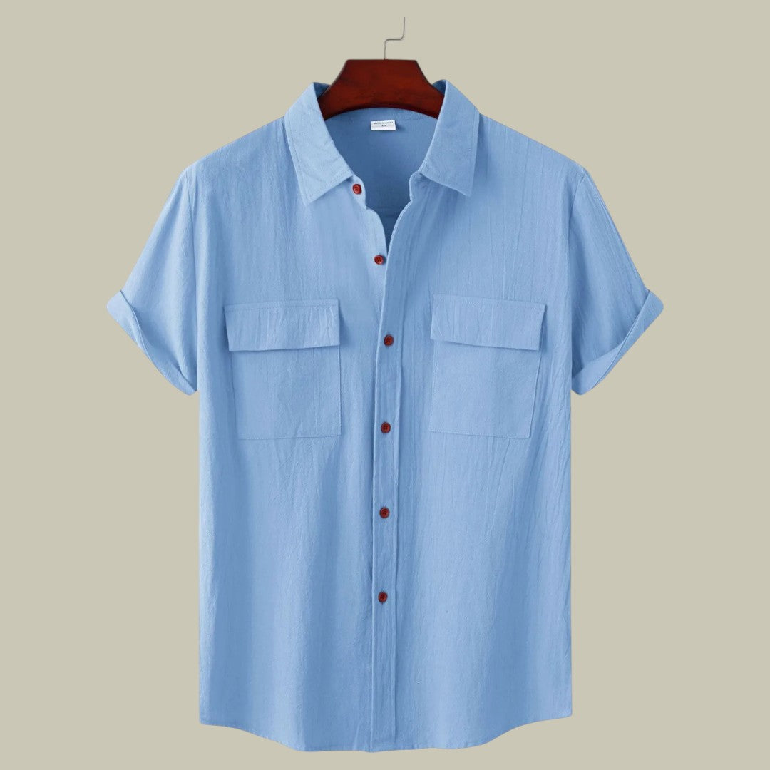 Lux & Classy  • Men's Casual Linen Short-Sleeved Shirt