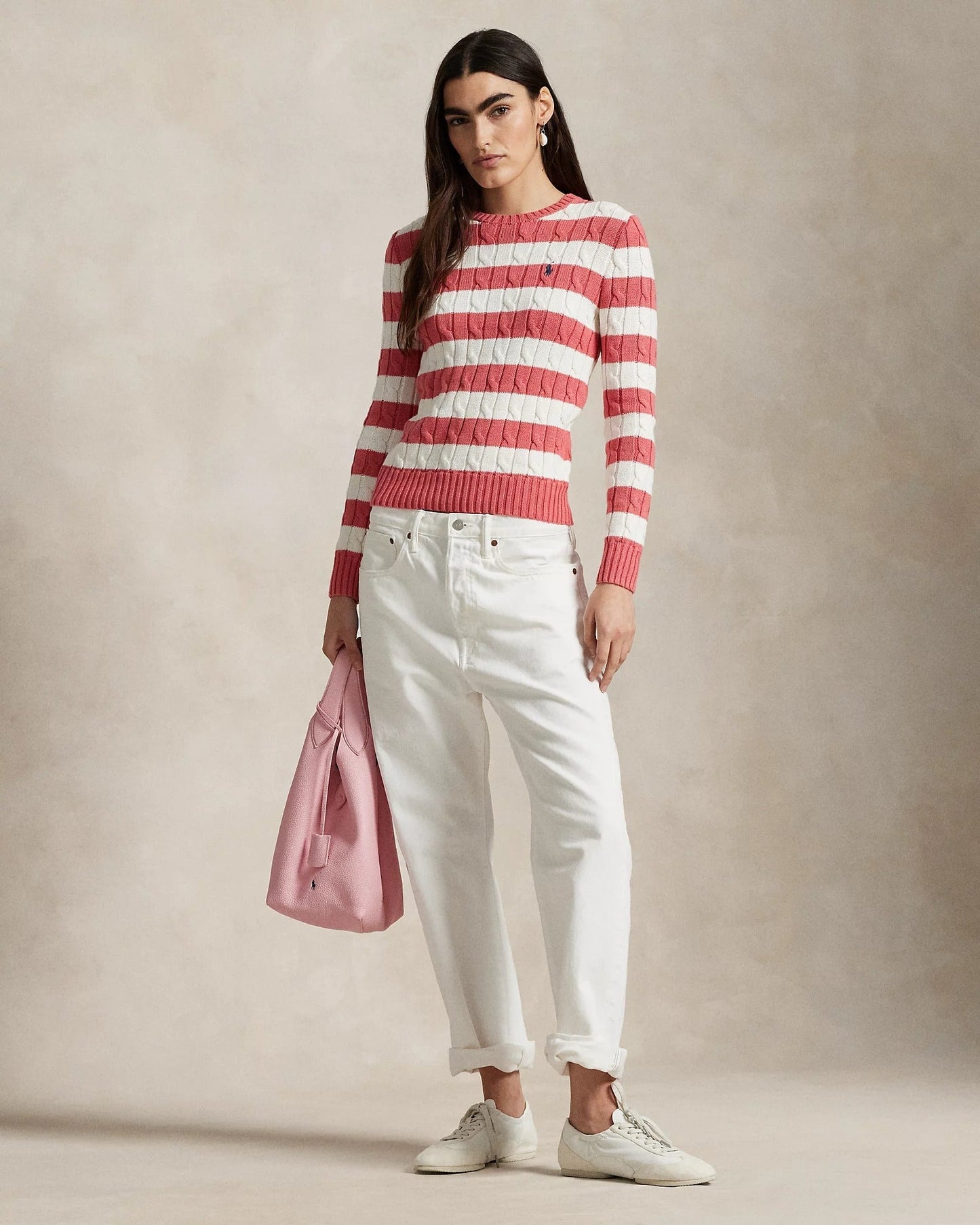 RL Sweater | Striped with Braided Knit