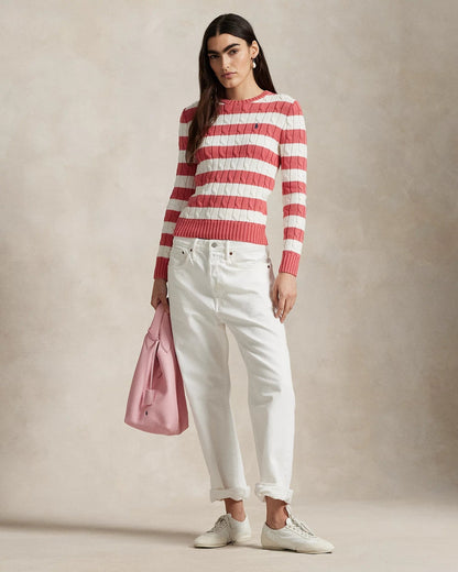 RL Sweater | Striped with Braided Knit