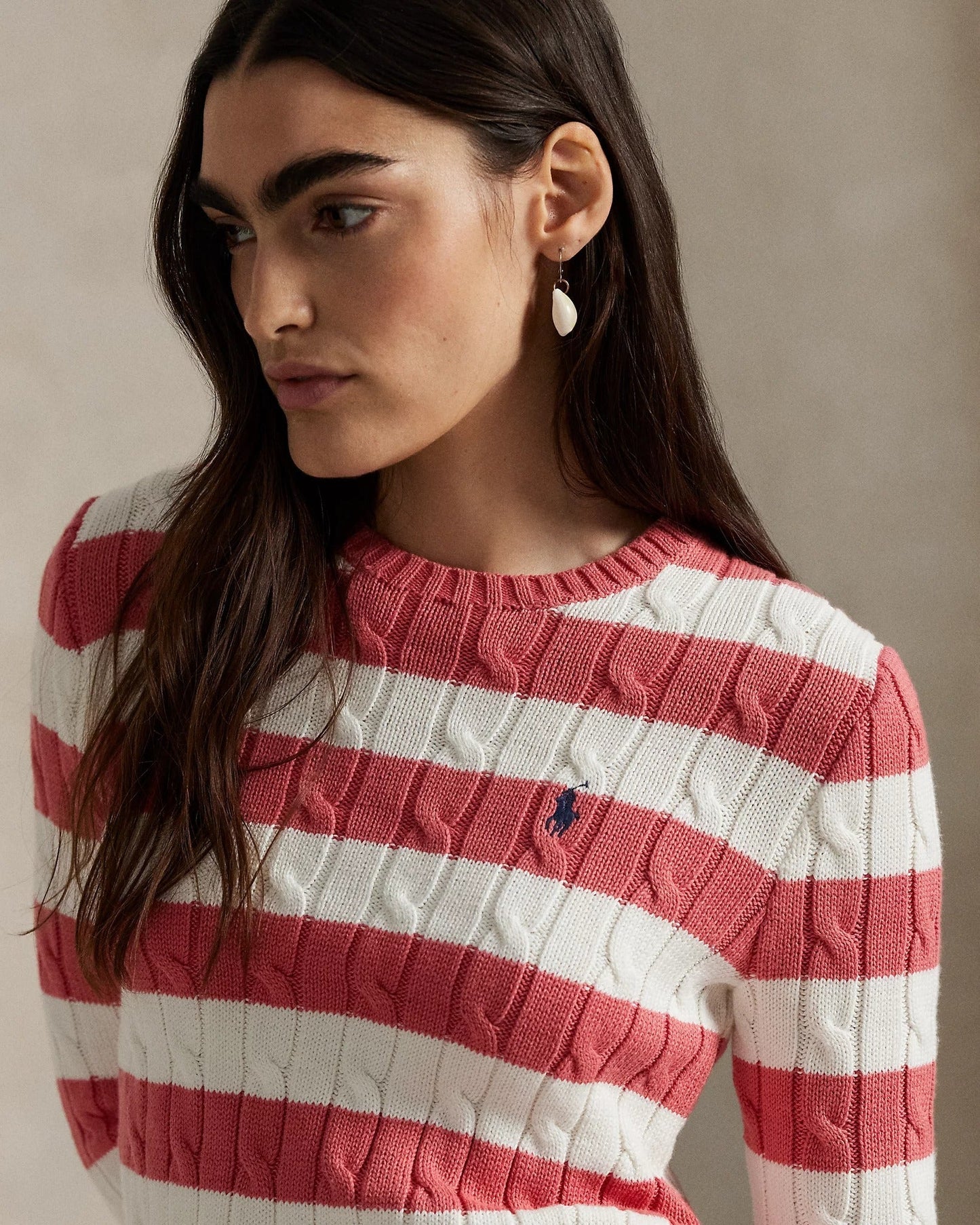 RL Sweater | Striped with Braided Knit