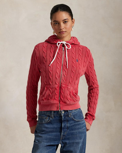 RL Sweatshirt | Knitted Cotton Hoodie with Zipper