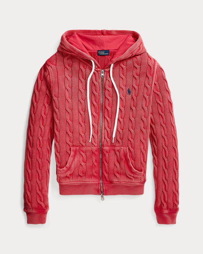 RL Sweatshirt | Knitted Cotton Hoodie with Zipper