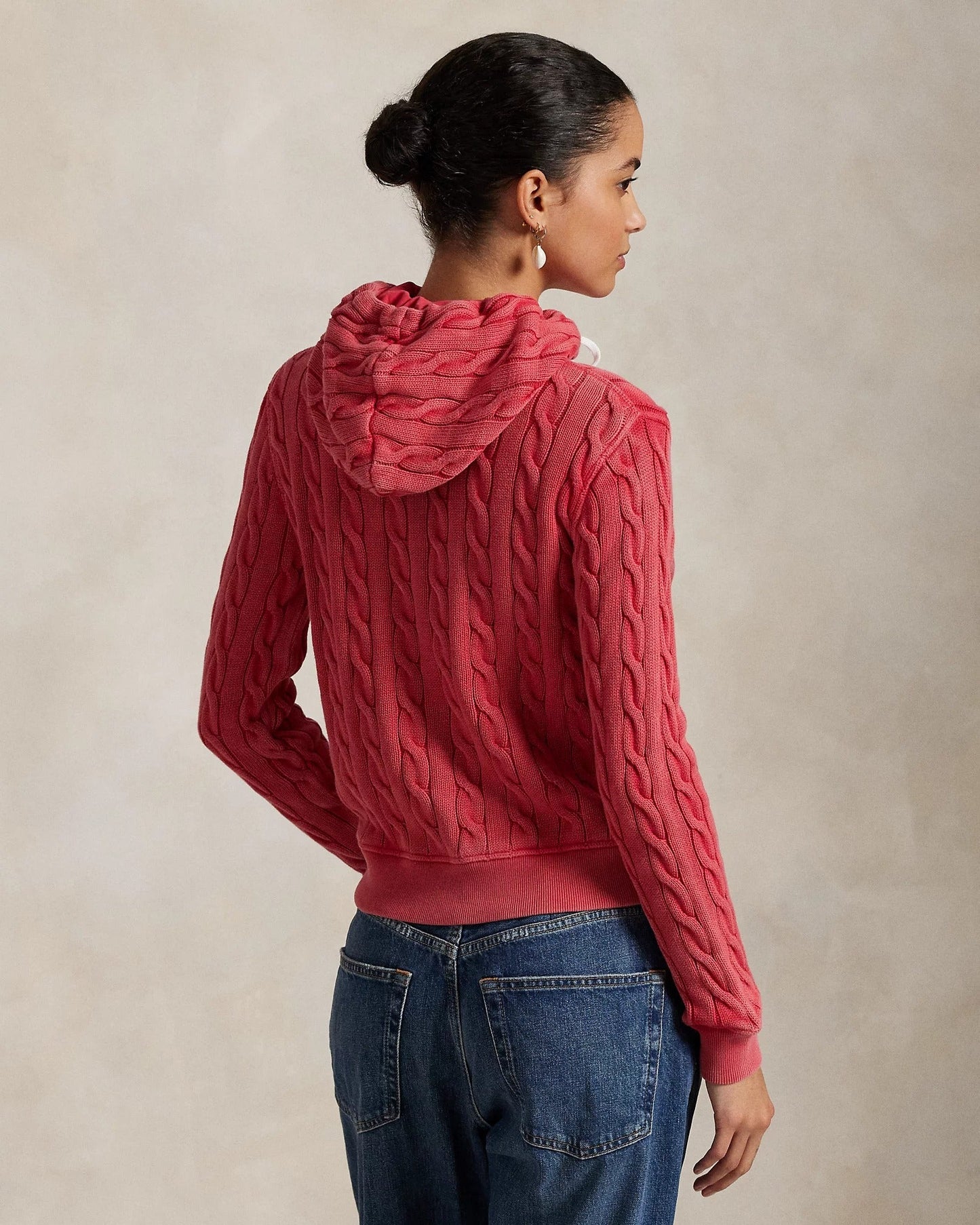 RL Sweatshirt | Knitted Cotton Hoodie with Zipper