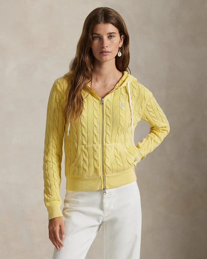 RL Sweatshirt | Knitted Cotton Hoodie with Zipper