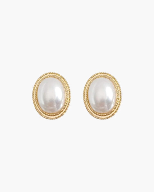 Radiance Oval Pearl Studs