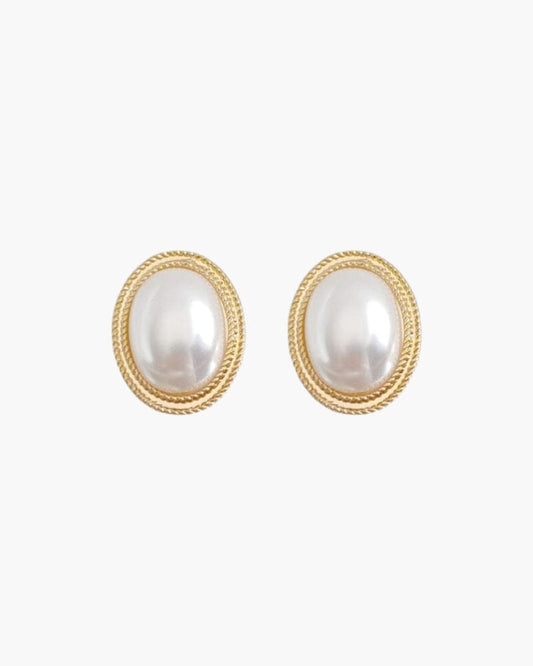 Radiance Oval Pearl Studs