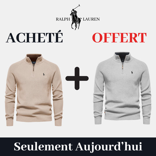 R&L 1+1 Zip Neck Sweater (CLEARANCE)